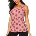thumbnail image 2 of Picia Strawberries Pattern Women's Workout Tank Top,Breathable Activewear,Slim Fit Athletic Top,Versatile Workout Moisture-wicking top-XX-Large, 2 of 9