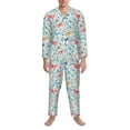 thumbnail image 3 of Sikiie Butterflies Mens Pajama Set, Soft Warm Long Sleeve Sleepwear, Cozy Button-Down Pjs for Men-X-Large, 3 of 7
