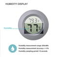 thumbnail image 4 of 4-pack Mini Hygrometer Thermometer Fahrenheit or Celsius Meter Digital LCD Monitor Indoor Room Round Humidity Temperature Gauge for Humidors Home Humidifiers Car Greenhouse Babyroom, 4 of 6