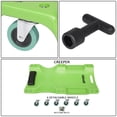 thumbnail image 6 of DNA Motoring TOOLS-00218 Low Profile Plastic Green Rolling Garage Shop Creeper with Padded Headrest Tool Trays, 6 of 7