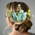 thumbnail image 5 of Peine de pelo de flor rosa, peine de pelo floral, accesorios para el cabello nupcial para novia y dama de honor, regalo navideño para mujeres, 5 of 5