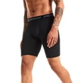 thumbnail image 4 of Active Tights Fitness Cycling Running Performance Athletic Workout Compression Shorts Basketball Legging Men Spandex Sport Shorts WHITE L, 4 of 7