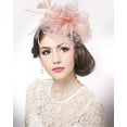 thumbnail image 3 of 5Pcs Fascinators Hat for Women Tea Party Veil Mesh Headband Feather Hat for Women Veil Tea Party Hats, 3 of 10