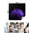 thumbnail image 4 of Purple Fruit Cloth Napkins Set of 6 Reusable Dinner Napkins, Modern Minimalist Decor Black Background Cocktail Napkin Washable Table Napkins for Wedding/Holiday Party/Baby Shower 20"x20", 4 of 7
