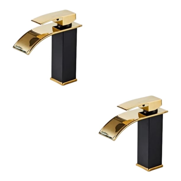 Grifo negro impermeable Toystoory multifuncional de cascada para lavabo