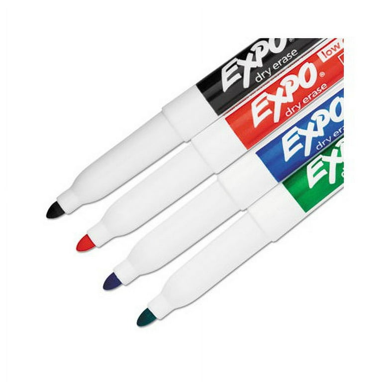 Basic Fine Bullet Tip Dry Erase Markers - 4 Piece Set