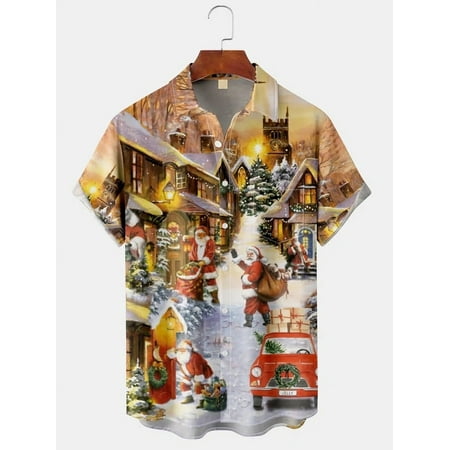 

MLFU Men s Short Sleeve Button Down Aloha Beach Shirt Vintage Chest Pocket Shirt & Top Summer Clothes for Men Women