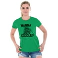 thumbnail image 4 of Wanna Cuddle Porcupine Animal Lover Womens Slim Fit Graphic Tee Brisco Brands M, 4 of 5