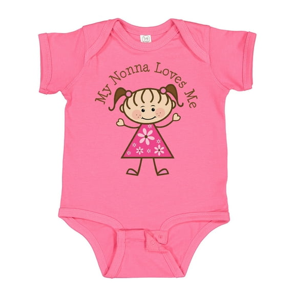 Inktastic My Nonna Loves Me Girls Baby Bodysuit