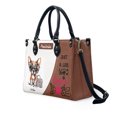 thumbnail image 4 of Basenji Dog Bag, Personalized Leather Handbags For Women - Personalized Leather Purse with Name - Tote Bags for Mom Grandma - Custom Gifts Ideas for Her, Gift for Dog Lover, 4 of 7
