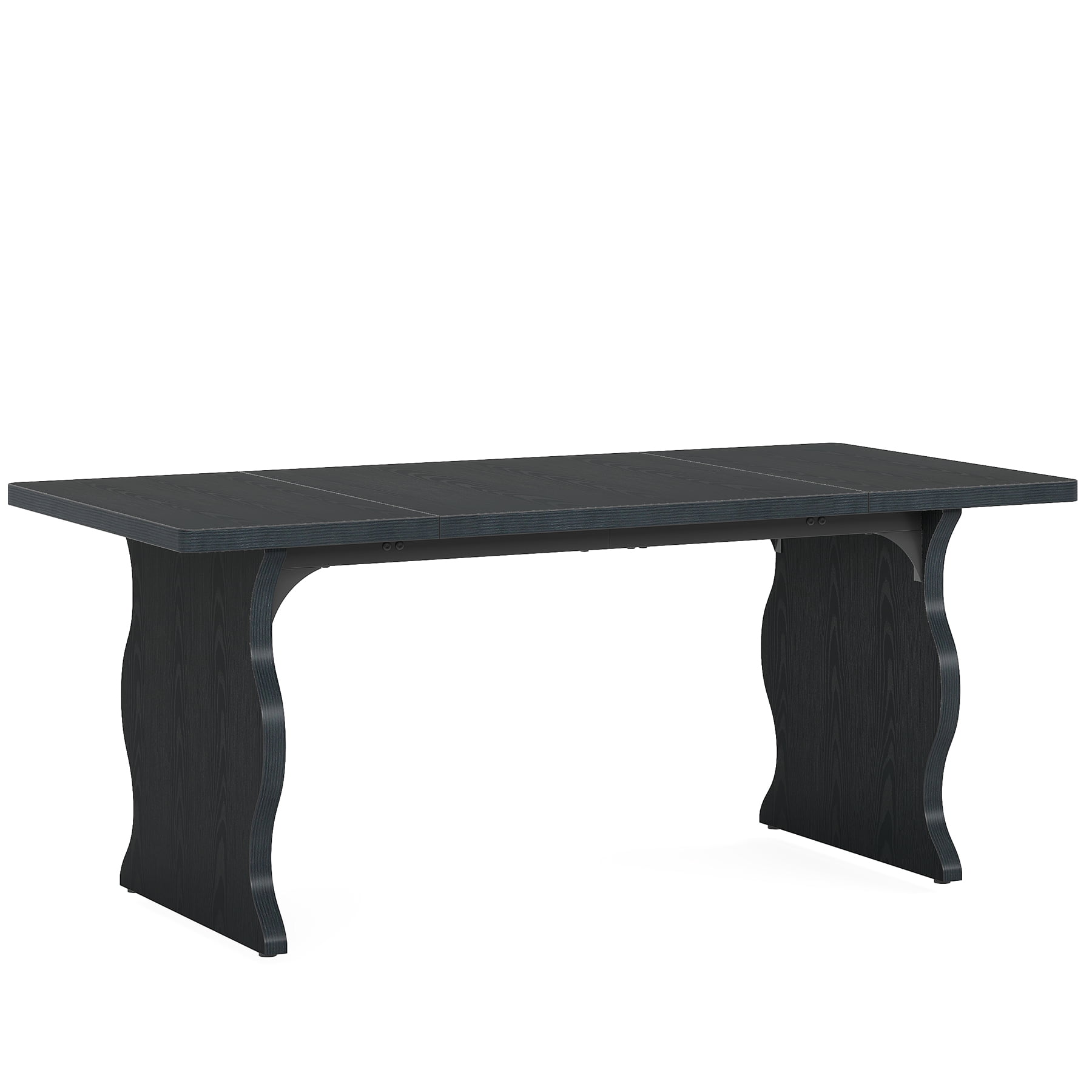 Tribesigns Large Executive Table for 1-2 Person, Modern 63-Inch Computer Desk with Sturdy Legs for Home Office , Black