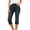 002Black, variant on ASDFVBKG Women's Wide Leg Baggy Jeans Cropped Trendy Capri Jeans Stretch Denim Pull on Raw Hem Summer Capris Jeans Black L