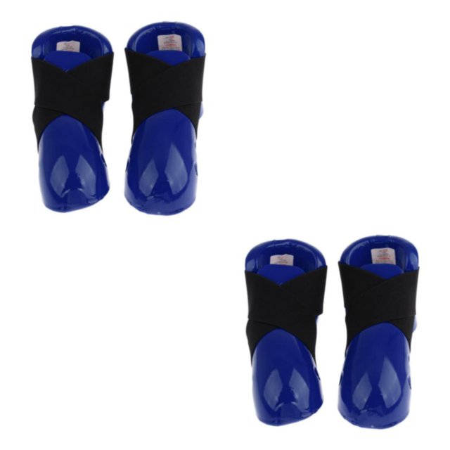 Sonducket Equipo de Karate de alto desgaste zapatos deslizantes de Karate flexibles para combate Taekwondo protector de combate hecho Sparring Azul l 2Conjunto