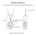 thumbnail image 6 of Rosec Jewels Solitaire Lab Diamond Necklace Circle 6 mm - 1 Ct - EF-VS Quality - Ready to Gift, 925 Sterling Silver, 6 of 7