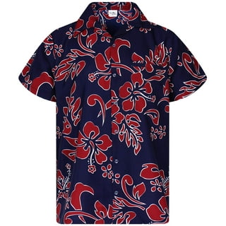 King Kameha Men's Ugly Christmas Shirt - Funky Gingerbread Print, Short Sleeve Button-Up, Lightweight Polyester