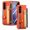 Orange, variant on for Samsung Galaxy Z Fold 6 Wallet Case with S Pen Slot & Wristband Bracket, Built-in Tempered Glass Screen Protector Card Holder Anti-drop Matte Skin Friendl Hard PC Shockproof Cover, Mint