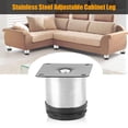 thumbnail image 3 of Qukaim Stainless Steel Cabinet Leg Stainless Steel Adjustable Home Kitchen Cabinets Table Shelf Feet Round Furniture Leg 50 * 60mm, 3 of 8