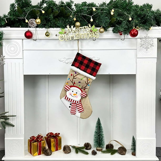 Christmas Socks Gift Bags Christmas Tree Decorations Snowmen Christmas Tree Pendants
