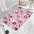 thumbnail image 3 of Halloween Pink Ghosts and Heart Pumpkins Flannel Non Slip Door Rugs,Washable Door Mats Indoor,Decorative Door Mats,Dirt-Resistant and Absorbent Doormat for Entrance,Bedroom,Kitchen,Bathroom,31.5"x17", 3 of 4