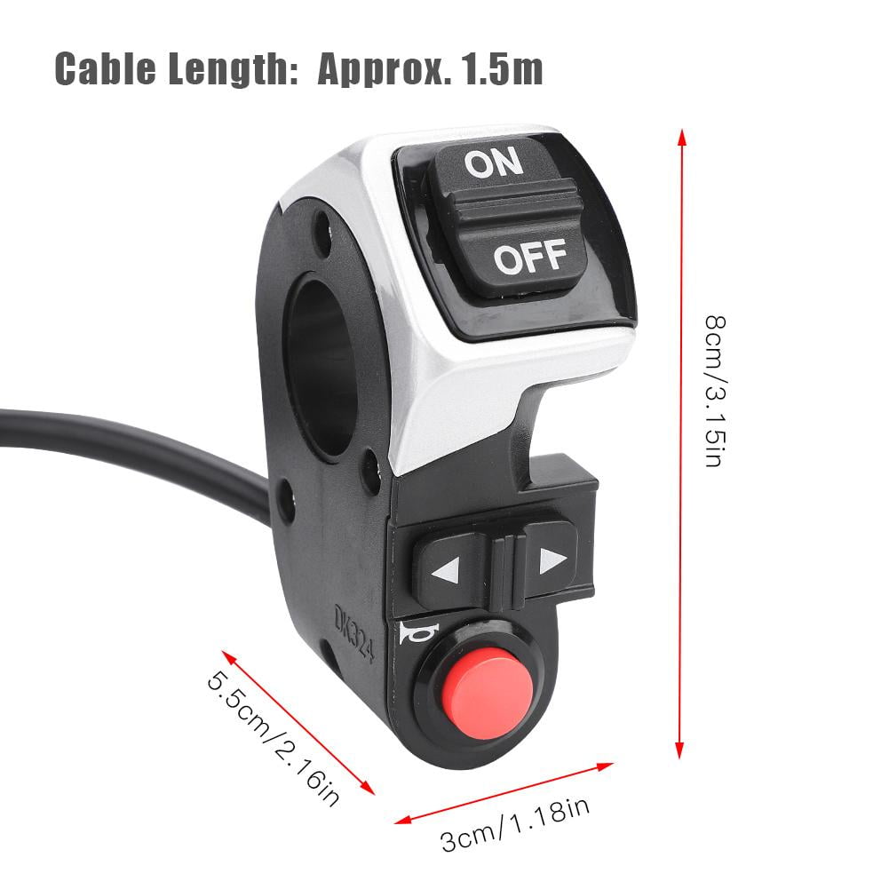 3-in-1 Electric Bicycle Rear Light Front Spotlight Horn Turn Switch For E-Bike