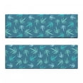 thumbnail image 2 of Leaf Bench Cushion Set of 2, Abstract Design Exotic Leaves Foliage, Standard Size Foam Pad and Decorative Cover, Dark Turquoise Seafoam, by Ambesonne, 2 of 4