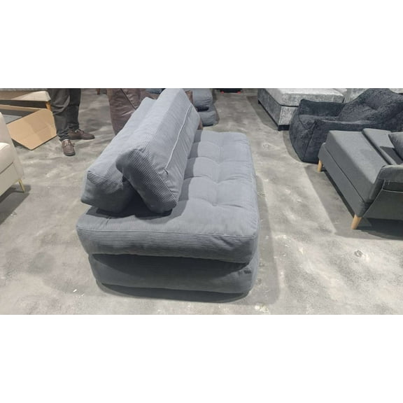 Folding Sofa Bed, Futon Sofa Bed, Floor Folding Couch for Living Room, Convertible Sleeper Chair with Pillow Foldable Mattress Back Support, Portable Fold Out Couch, Full Corduroy