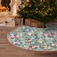 thumbnail image 6 of Daiia Rose Flowers Drawing Merry Christmas Tree Skirt , Xmas Large Lace-up Tree Skirt, Santa Snowflakes Rustic Home Decorations New Year Party Farmhouse Decor-36", 6 of 7