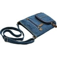 thumbnail image 2 of CoCopeaunts Multi Zip Pocket Shoulder Bag for Women Denim Crossbody Bag Casual Purse, 2 of 6
