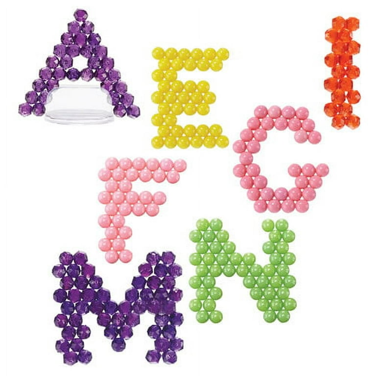 AquaBeads Alphabet Set with Letter Stands - 500 Piece Aqua Beads Playset
