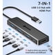 thumbnail image 2 of Adaptador USB 3.0 a HDMI + Hub USB 3.0 7 en 1 AKWOR 1080P, 2 of 7