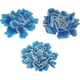 thumbnail image 1 of 3 parches bordados florales de peonía en 3 estilos, color azul aciano, para coser, planchar y aplicar con motivos florales., 1 of 6