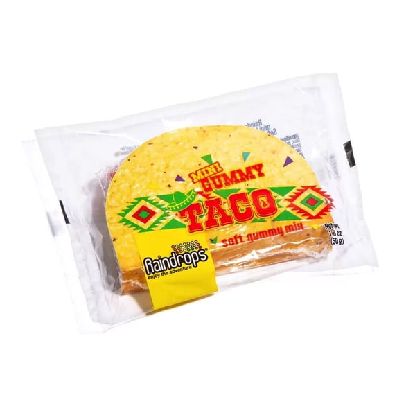 Raindrops Gummy Candy Unique & Edible Looks Realistic Just Like Food (Taco (Mini)
