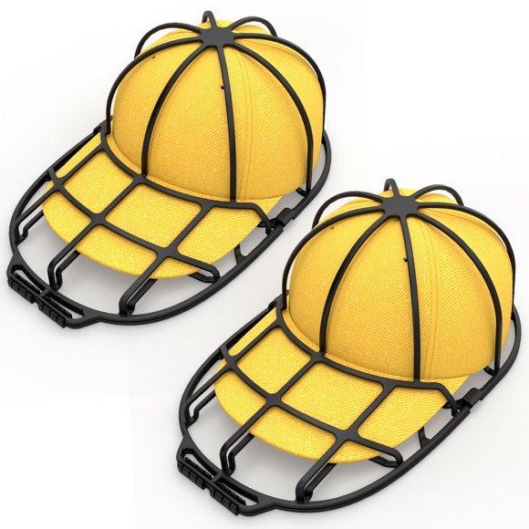 3 Pack Hat Washer Baseball Hat Cleaner Cap Washer Hat Washing Cage Holder Frame for Washing Machine (Black hat washer 3pcs)
