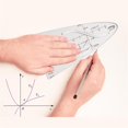 thumbnail image 5 of Tibvox Math Parabolic Stencil Cosine Ruler Multifunctional Geometry Cosine Ruler Precise Markings For Math Graphing Drafting, 5 of 9