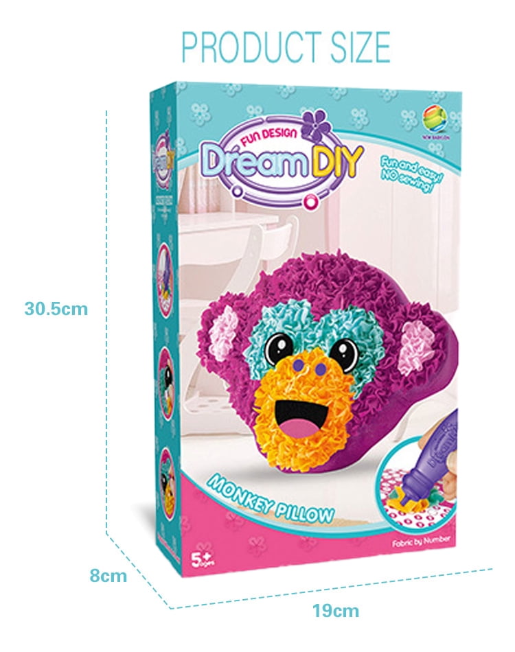 Funny Pillow DIY Kits Arts and Crafts Doll for Valentine Day Christmas Birthday Educational toys Decor
