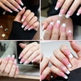 thumbnail image 3 of French Tip Press On Nails 60 Pcs, Medium Square Fake Nails - White Tip Acrylic False Nails for Fingers Toes, Reusable DIY Manicure Kit for Women, 3 of 7