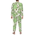 thumbnail image 5 of Kll Cute Frog Sleepwear Mens Flannel Pajamas,Long Cotton Pj Set, 5 of 9