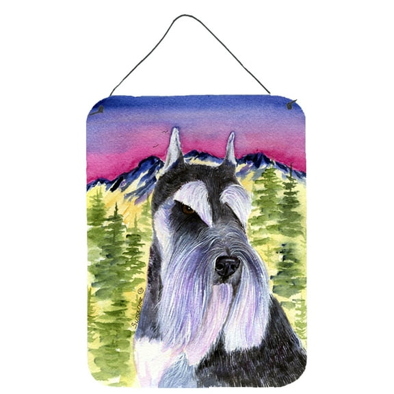 Schnauzer Aluminium Metal Wall or Door Hanging Prints