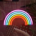 thumbnail image 2 of Rainbow Design Neon Colorful LED Lámpara de pared Luz nocturna con, 2 of 8