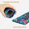 thumbnail image 4 of Fintie Squeeze Top Eyeglasses Pouch with Cleaning Cloth, Leather Soft Glasses Case Anti-Scratch Sunglasses Bag，jungle Night, 4 of 6