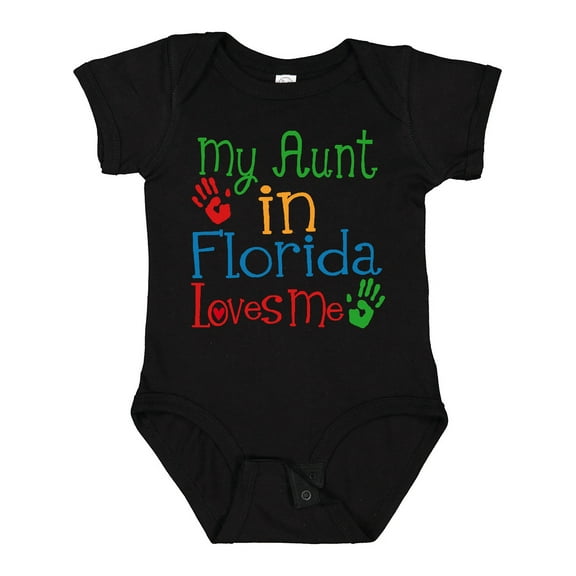 Inktastic My Aunt in Florida Loves Me Boys or Girls Baby Bodysuit