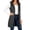 Dark Gray, variant on Fnooota Women Hooded Zip Up Vests, Mid Length Lightweight Sleeveless Casual Sweatshirt Outerwear with Pockets Gray Size L