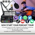 thumbnail image 3 of Podcast Equipment Bundle Condenser Microphone Audio Mixer Studio Recording Kit Muti-Functional Bluetooth BM800 Podcast Microphone Set, 3 of 10