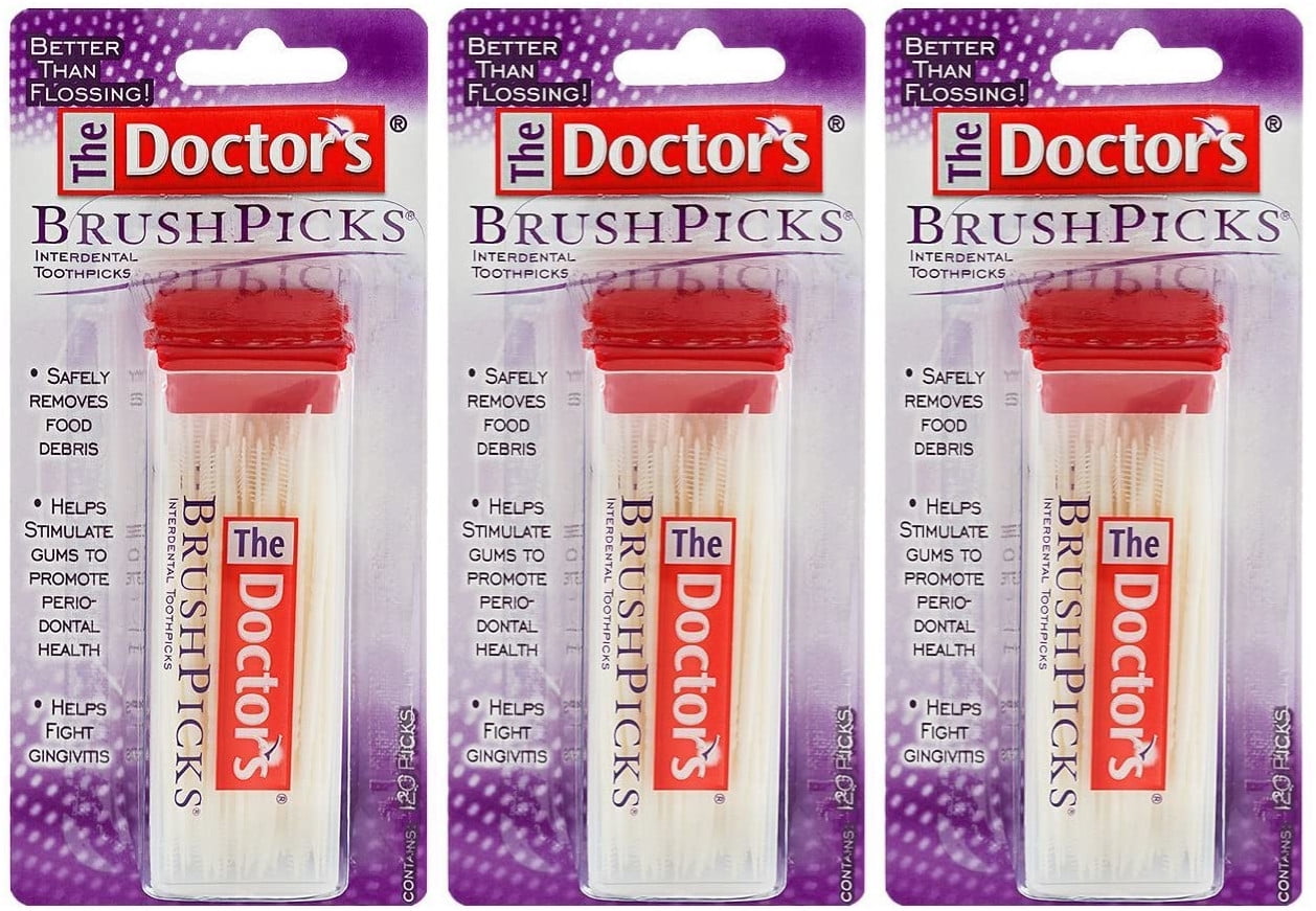 The Doctor's Brush Picks Interdental, Helps Fight Gingivitis, 120ct, 3-Pack