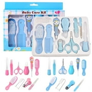 LNKOO Baby Grooming Kit, Baby Health Care Kit, Newborn Baby Care Accessories, 10PCS Baby Health Care Set Portable Baby Care Kit, Safety Cutter Baby Nail Kit for Nursing Baby Heath (Random color)