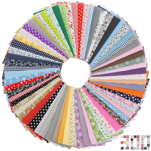 300 Pcs 4x4 Fabric Squares for Sewing Quilting, 100% Cotton Precut Charm Packs
