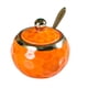 thumbnail image 5 of Azucarero de , tarro de condimentos, recipiente de azúcar de cerámica, recipiente , recipiente de condimentos para cocina, encimera, Naranja redonda, 5 of 9