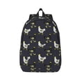 thumbnail image 2 of Rocae Cartoon Rooster for Durable Canvas Backpack Leisure Large Bag Travel Rucksack Multi-function Backpack, 2 of 8