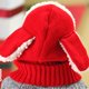 thumbnail image 3 of Gorro de lana de oveja para bebé, gorro con capucha para calentar el cuello, gorro para niños pequeños, gorro de cordero adorable, rojo, 3 of 4