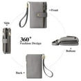 thumbnail image 3 of SENDEFN Small Womens Wallet Leather Bifold Card Holder RFID Blocking with Zipper Coin Pocket, 3 of 6